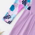 thumbnail image 7 of WOXIHUAN Girls Rash Guard Swimsuit 2 Piece Cute Graphic Long Sleeve Zipper Bathing Suit with Pants Kids Summer Beach Pool Skirt Sets Swimwear Purple 6-7Years, 7 of 7