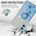 thumbnail image 5 of for Samsung Galaxy A06 Slim Case, Crystal Bling Clear Glitter Sparkle Diamond Flowers Floral Design Soft Silicone Cover with Ring Kickstand for Samsung Galaxy A06 HSF-Blue, 5 of 13