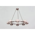 thumbnail image 5 of 8 Light Curcle Cut Shade Globe Pendant Mid Century Brass Sputnik chandelier light Fixture, 5 of 8