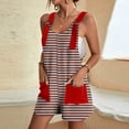 thumbnail image 5 of 2DXuixsh Combishort pour Femmes d'Été Combinaison Courte d'Été Décontractée à la Mode Imprimée avec Poches Combinaison Courte Rouge Taille m, 5 of 5