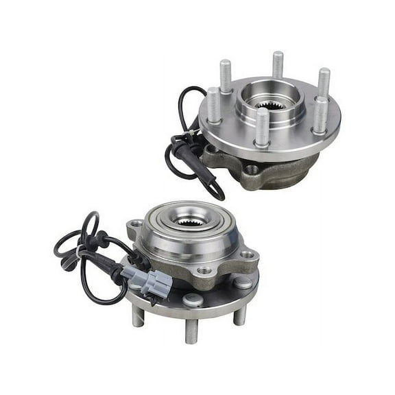 Front Wheel Hub Assembly Set - Compatible with 2005 - 2012 Nissan Pathfinder 2006 2007 2008 2009 2010 2011