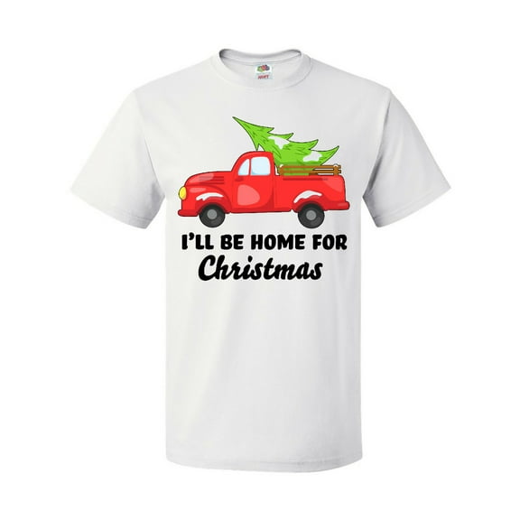 Inktastic I'll Be Home for Christmas Truck with Tree T-Shirt