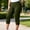 Green women plus size capri pants a1, variant on Cagogo Women Plus Size Capri Pants Elastic Waist Casual Solid Cropped Trousers with Pockets Lounge Beach Vacation Work Clothes, Pink 5XL