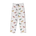 thumbnail image 6 of Uemuo Dachshund Dog Puppy Pattern Men's Wide Leg Palazzo Lounge Pants with Pockets Light Weight Loose Comfy Casual Pajama Pants-Large, 6 of 9