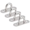 thumbnail image 2 of 4Pcs Oval Hooks Eyelet 304 Stainless Steel 8mm Ceiling Pad Eye Plate Hardware Staple Loops, 2 of 5