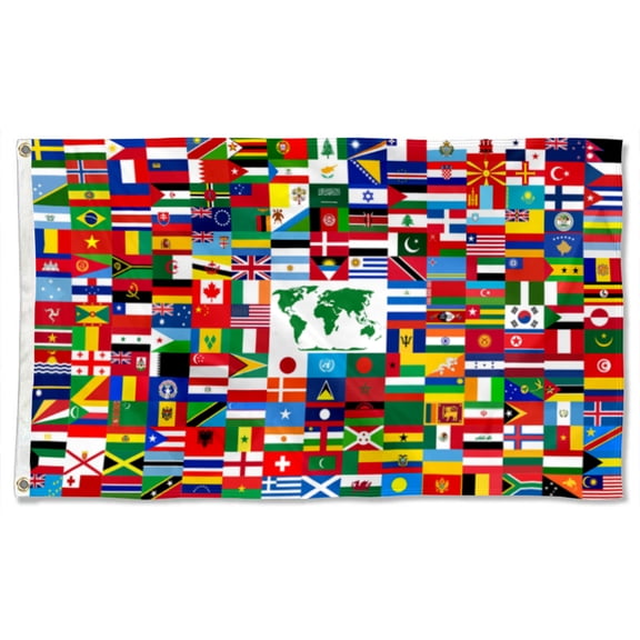 The World Flags Polyester 3x5 FT banner