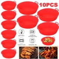 thumbnail image 1 of Cesta para Freidoras Aire Silicona Revestimientos Antiadherentes Horno Fácil Limpieza (revestimiento) Rojo, 1 of 5