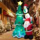 thumbnail image 4 of Costway Árbol de Navidad Hinchable con Papá Noel Muñeco de Nieve y Pingüino Decoración Festiva Inflable con Luz Multicolor, 4 of 10