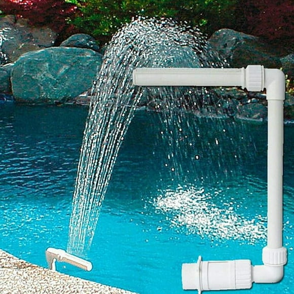 VONKY PVC Pool Waterfall Fountain Sprayer Adjustable Angle Wide Application Sturdy And Durable Made white 1Set