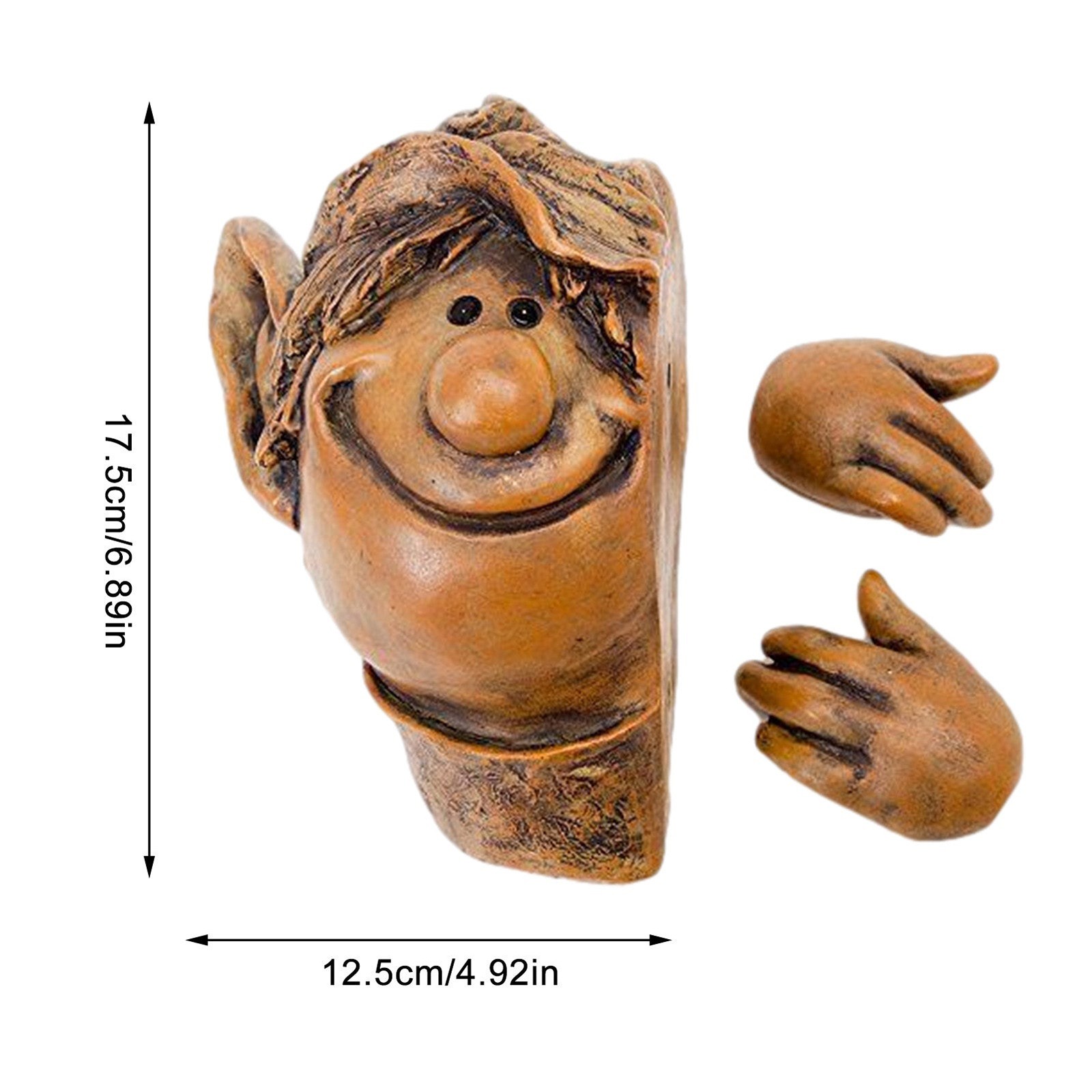 Garden Sculpture Garden Peeper Tree Hugger Polyresin Tree Sculpture Garden Peeker Yard Art For Outdoor Indoor Decoration Accessorie