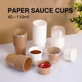 thumbnail image 2 of Vaso de papel desechable para salsa, vaso pequeño para ingredientes, vaso de papel kraft con doble revestimiento, caja para frutos secos, envase para pudín, helado, vaso para fiesta, pastel, 2 of 5