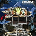 thumbnail image 2 of Mechanical Shark Building Set, Shark Sea Life Building Blocks Set With Display Stand And Lights, Block Gift For Kids And Adults, 2 of 5