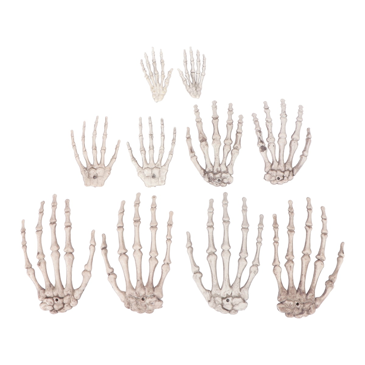 Kit 4 Fausses Mains Halloween KALUROIL - Déco Effrayante Maison Hantée - Accessoires Horror Réalistes