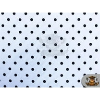 Organza Velvet Flock Polka Dots Fabric White Black / 60" Wide / Sold by the yard