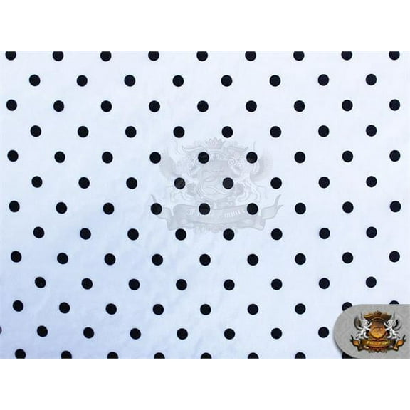Organza Velvet Flock Polka Dots Fabric White Black / 60" Wide / Sold by the yard