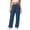 Navy, variant on Ashyfjp Womens Solid Color Wide Leg Joggers Elastic Waistband Casual Trousers with Side Hand Pockets and Decorative Seams Versatile Commuting Wear, Size (S-3XL)