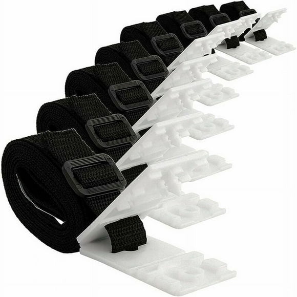 In-Ground Swimming Pool Solar Cover Reel Attachment Kit, Universal Fit With High-Quality Nylon Webbing Straps And Fastener Plates, Provides Secure And Easy Installation