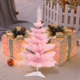 thumbnail image 2 of DefiDgd Christmas Decoration Pink Mini Christmas Tree,Mini Snow Flocked Christmas Trees for Party Supplies Holiday Home Decoration, 2 of 6
