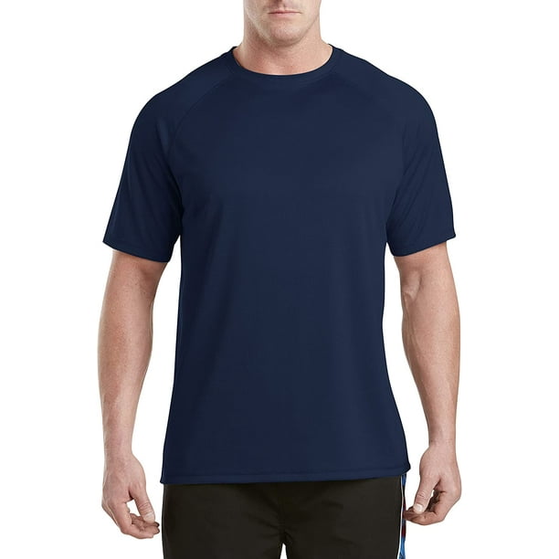 Harbor Bay Swim Rash Guard TShirt Men's Big and Tall Navy 6X Large