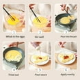 thumbnail image 4 of Unatoiry Egg Beater Baking Long Handle Seasoning Spoon Stirrer Portable Handheld Reusable Foam Milk Frother Whisking Mixer White 1Set, 4 of 6