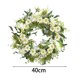 thumbnail image 5 of Corona de Primavera Redonda Guirnalda de Primavera Guirnalda de Puerta Corona para Accesorios de Fotos Ventana , Acción de Gracias , Blanco BLESIY Corona colgante de puerta delantera, 5 of 6