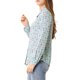 thumbnail image 4 of Camisa de mujer de edición INSPIRE CHIC, con botones, estampado de flores pequeñas, de manga larga, cuello de punta, top de oficina, 3XL, azul, 4 of 8
