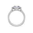 thumbnail image 2 of 2.15 Ct Unique Oval Cut Moissanite Halo Bridal Ring for Gift Solid 14K White Gold Size 7 by Diamond-Capitals, 2 of 8