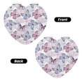 thumbnail image 2 of Salouo Butterflies in Pastel Print Travel Makeup Mirror,Pocket Mirror Portable Hand Mirror 2 x 1x Magnification Folding Makeup Mirror for Handbag and Purses-Heart Shape, 2 of 9