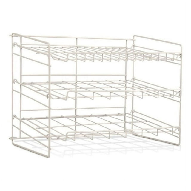 Atlantic 3-Tier Heavy-Gauge Wire Can Rack Storage Organizer for Pantry in White
