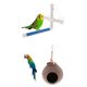 thumbnail image 1 of Pájaros Mascota Ventosa de pared Soporte de molienda de patas Perchas de Budgie Juguetes cerebral Herramienta de entrenamiento Yinane Parrot Stand Perch, 1 of 8