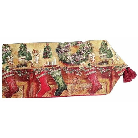 

Tache Home Fashion Holiday Decorative Christmas Hung With Care Table Runner