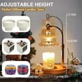 thumbnail image 4 of HIDAWN Candle Warmer Lamp with Timer Dimmable,Adjustable Height,Wax Melt Warmer for Jar Candles with 2 Bulbs,Birthday Gifts for Women Mom, House Warming Gifts New Home Decor（Candles Not Included）, 4 of 10