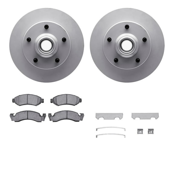Dynamic Friction Company Front Geospec Brake Rotors with Ultimate Duty Performance Brake Pads includes Hardware 4412-54002
