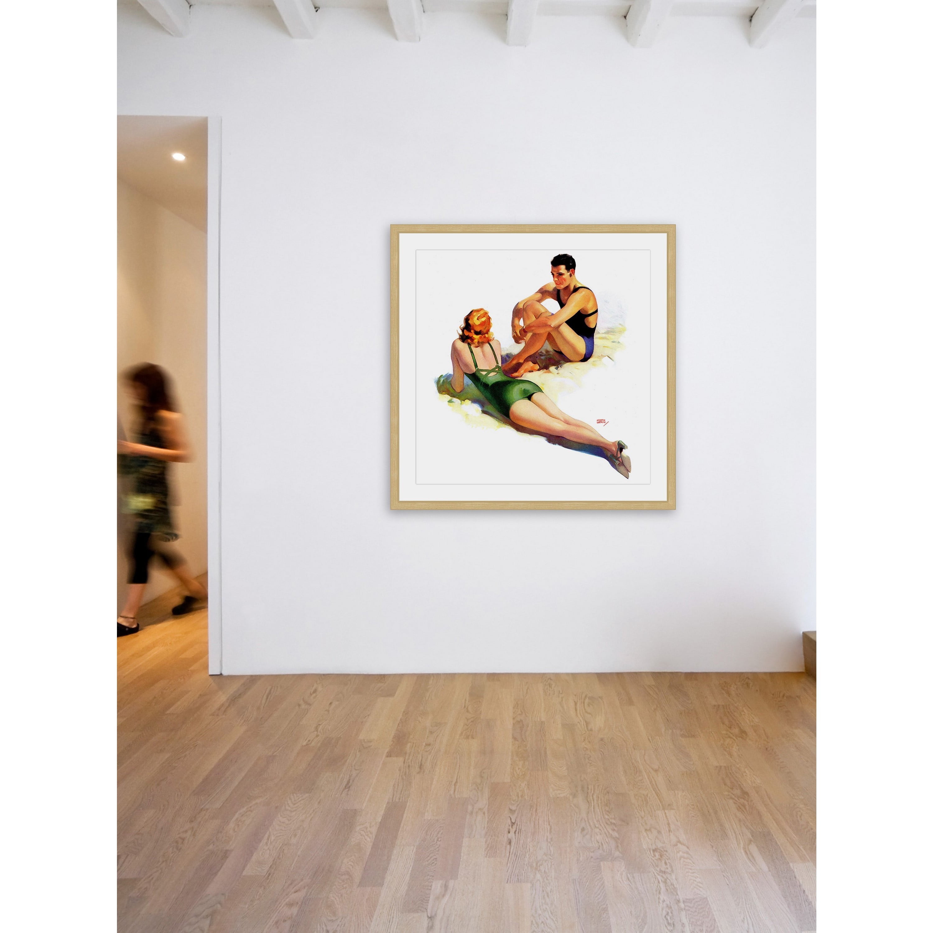 "Sunbathers" Framed Painting Print