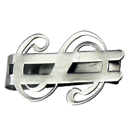 Dollar Sign Money Clip Space-saving Men's Fermasoldi Cards Holder for Cash Clips Wallet Cute
