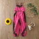 thumbnail image 4 of Gibobby Monos de Moda con tirantes para niñas, estilo sin espalda, 16 años, sin mangas para niños pequeños, mono africano tradicional de Ankara, y mono para niñas(Rosa， 5-6 Años), 4 of 5