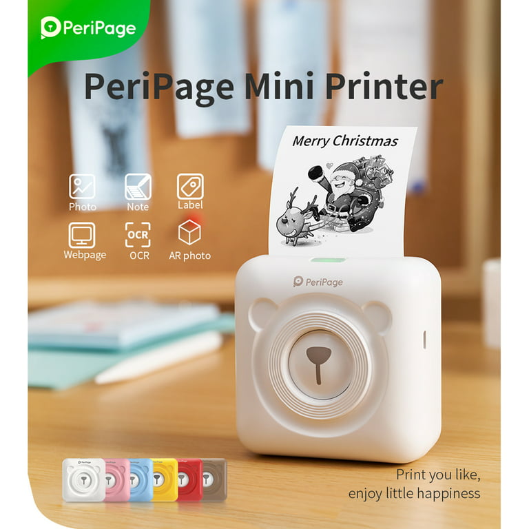 Yeacher PeriPage A6 Mini imprimante de poche HD 304 DPI sans fil BT  imprimante thermique 