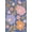 Blue, Pattern 4, variant on ODIKA 8'x10' Green Vibrant Spring Floral and Rainbow Washable Area Rug Cheerful 60s Inspired Design with Nature Patterns for King Size Bedroom Under Bed, Master Suite, Non-Shedding, Easy Care