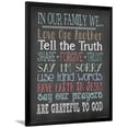 thumbnail image 1 of Faith Family Rules, Religion Framed Art Print Wall Art by Jo Moulton Sold by Art.Com, 1 of 5