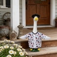 thumbnail image 1 of Linnome Porch Goose Outfit Football Print Goose Costume with Hat Set Goose Statue Not Included Multicolor#03, 1 of 6
