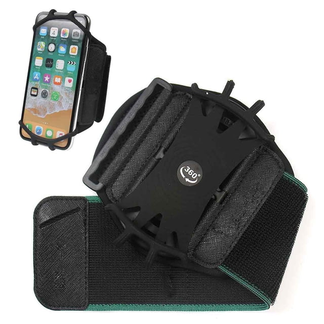 Universal Fit Smart Armband, 360° Rotatable Phone Holder for 3.5" ~ 6.2" Devices, Breathable Material Ensures Comfortable Wear During Intense Workouts