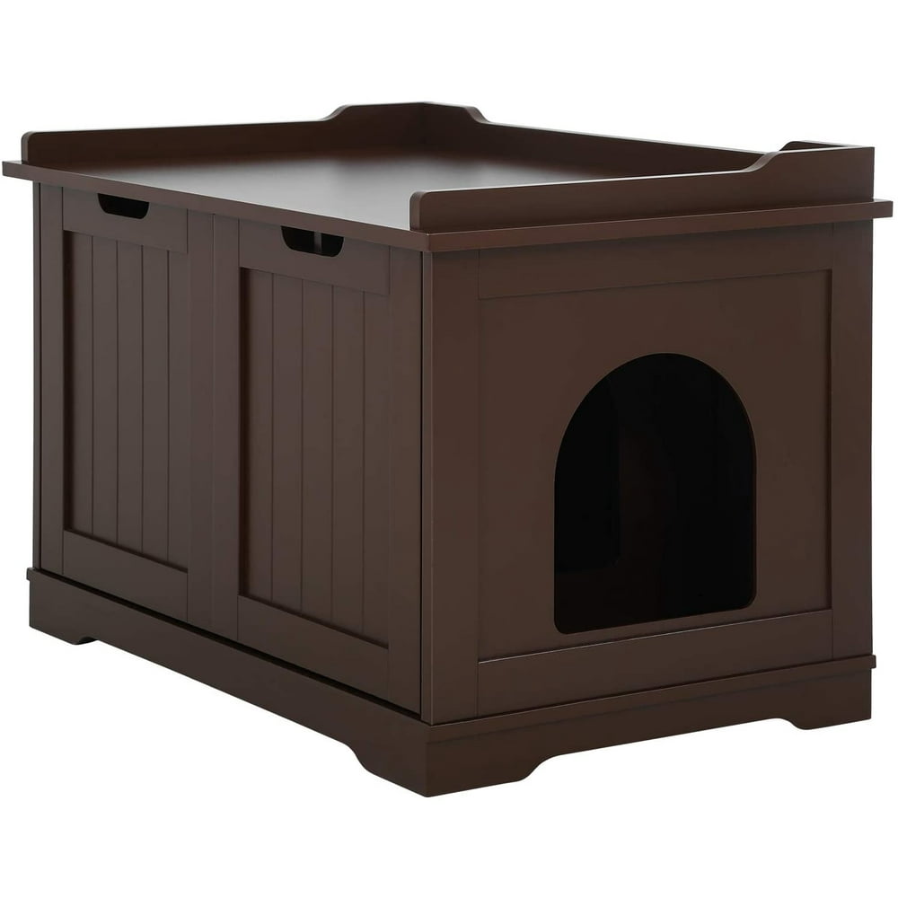 Cat Litter Box Enclosure Covered Litter Box Enclosed Cat House Condo Side Table Hidden Cat