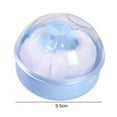 thumbnail image 2 of ACDANC Baby Powder Puff Box - Transparent Lid Talcum Powder Container with Soft Puff, 3.4 fl oz Compact Refillable Dispenser for Home & Travel Use, Child-Safe Plastic, For Adults & Kids, 2 of 7