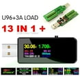 thumbnail image 3 of Riwcyla 13 in 1 USB Tester Current Voltage Indicator Color LCD Display USB Tester Electric Ammeter Meter Charge Digital Multimeter Voltmeter Wattmeter Portable High,Precision USB Tester, 3 of 6