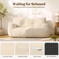 thumbnail image 6 of PamapicLife 61"W Bean Bag Chair White Large Foam Filled and Plush Corduroy Indoor Sofa, 6 of 7