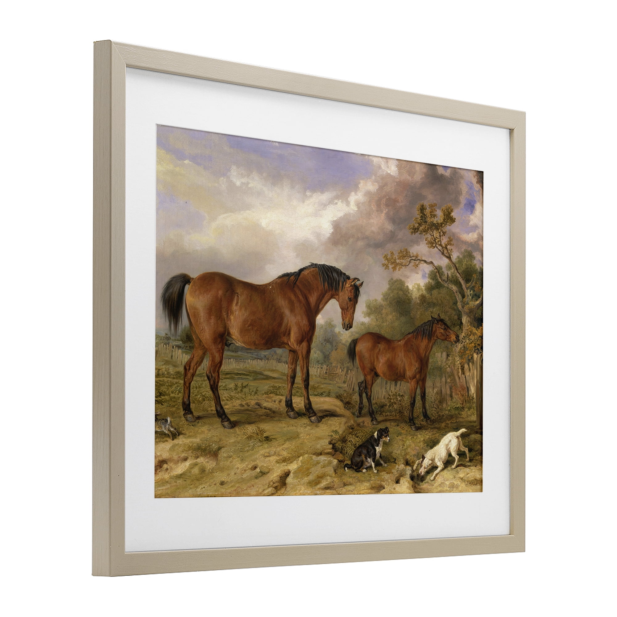 Stupell Industries Classic Portrait of Horses Birch Framed Print Under Glass, design by Tina LeCour