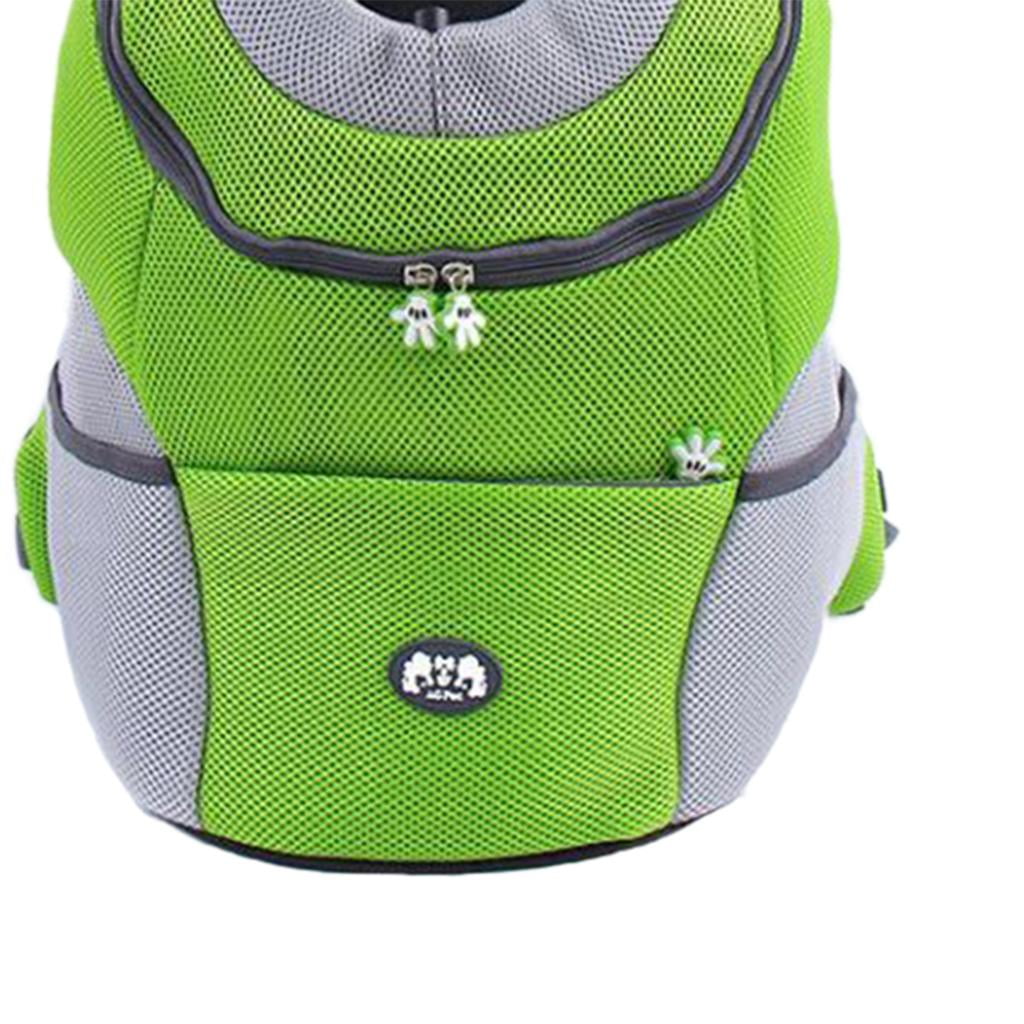 Fzaqwen Pet Dog Backpack Carrier Travel Double Shoulder Green