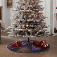 thumbnail image 4 of Fotbe Ornate Purple Floral Vase Pattern Christmas Tree Skirt, Tree Skirts Plush Christmas Decorations, Christmas Tree Skirts Xmas Decorations Holiday Party Decor-36", 4 of 6
