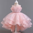 thumbnail image 4 of Vividxx Girl's Dresses Puffy Gown Sleeveless Gown With Train For Pageant Performance Recital Party 3-4 Years, 4 of 7