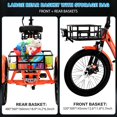 thumbnail image 4 of MOONCOOL TK1 20" Fat Tire Folding Electric Tricycle w/ Rack Bags, 750W Motor 48V Foldable Ebike Electric Trike for Adults, 3 Wheel Electric Bicycle w/Front & Rear Baskets, Certified to UL 2849 by SGS, 4 of 11